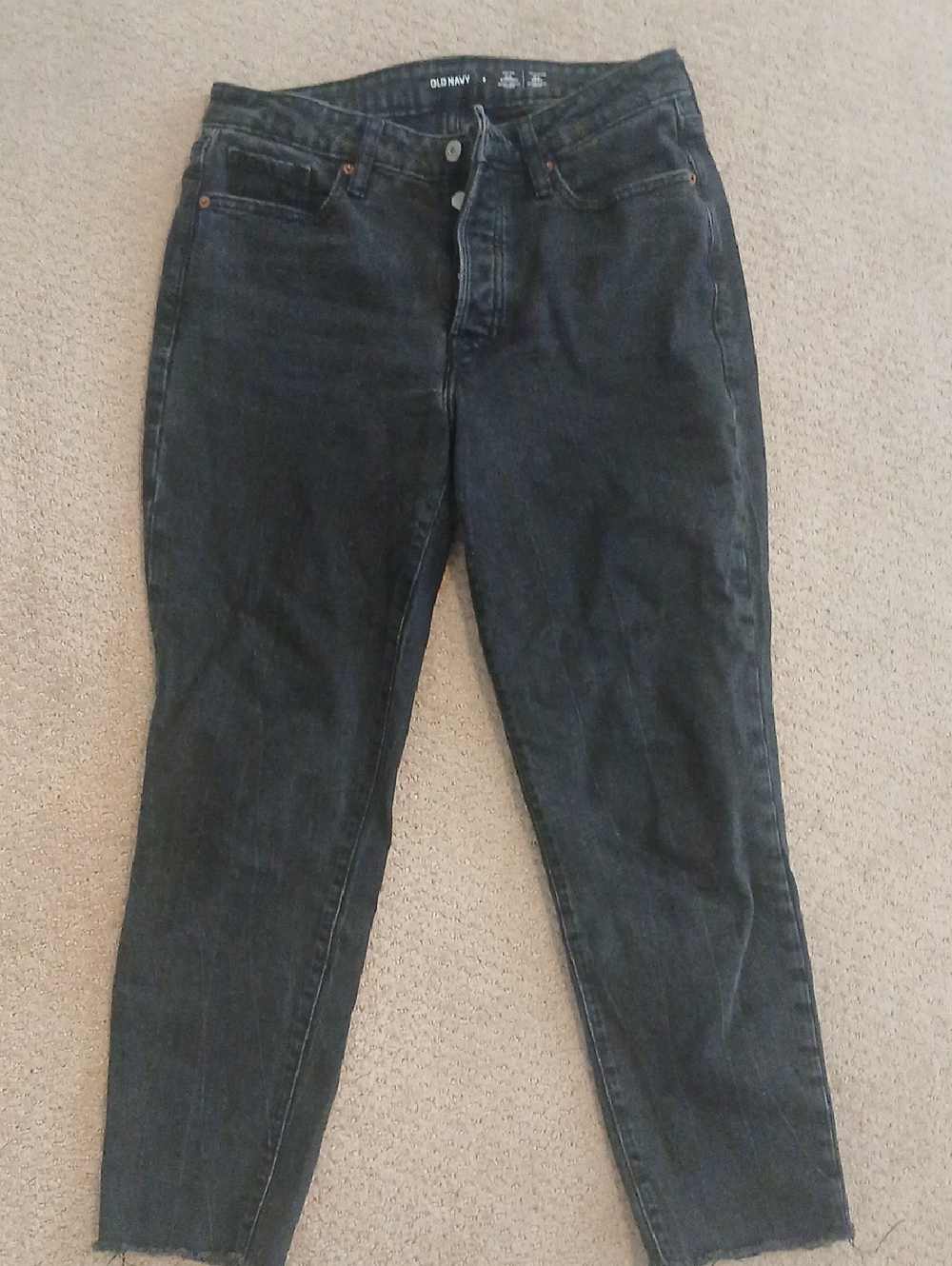 Old Navy Washed Black High-Rise Jeans